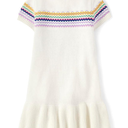 Gymboree - Vestido de suéter de manga corta para niñas y niñas pequeñas, Gris BTS, 8
