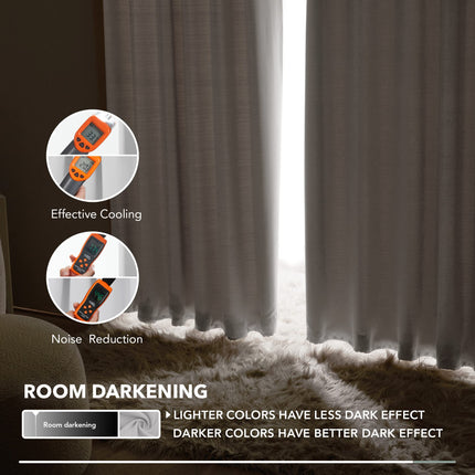Deconovo Light Silver Grey Blackout Curtains for Bedroom - (42x63 Inch, 2 Panels), Solid Room Darkening Rod Pocket and Back Tab Curtains for Living Room