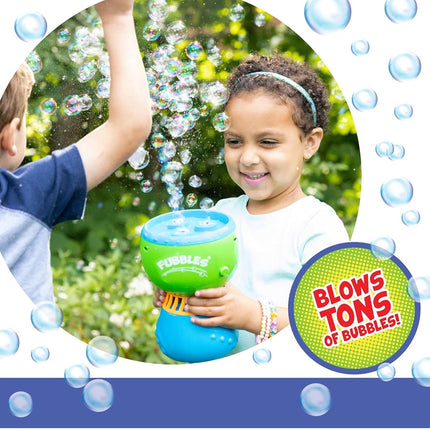 Little Kids FUBBLES NO Spill Funfiniti Bubble Machine | Blows One Hour of Non Stop Bubbles | Toy Set Includes 36oz of Non Toxic Refill Solution (99456E)