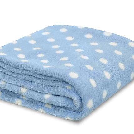 Manta de felpa para bebé Little Starter, puntos azules