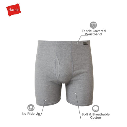 Hanes Men's Underwear Boxer Briefs Pack, Cotton ComfortSoft Boxer Brief for Men, Moisture-Wicking Breathable, Multipack, Assorted - 12 Pack, M
