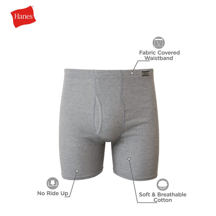 Hanes Men's Underwear Boxer Briefs Pack, Cotton ComfortSoft Boxer Brief for Men, Moisture-Wicking Breathable, Multipack, Assorted - 12 Pack, M