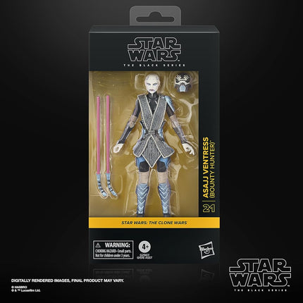 Star Wars The Black Series Asajj Ventress (Bounty Hunter), The Clone Wars Collectible 15-cm Action Figure