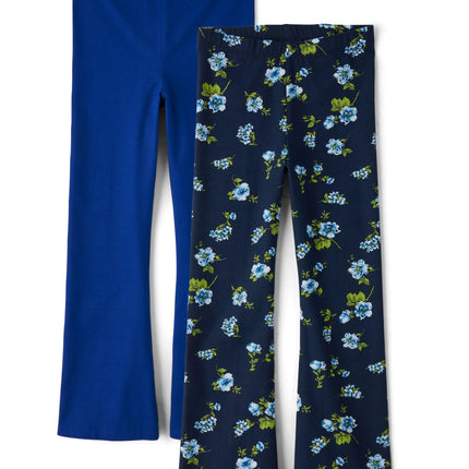 The Children's Place Girls' Flare Leggings, Blue F