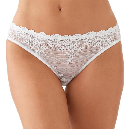 Wacoal Women's Embrace Lace Bikini Panty, White, M