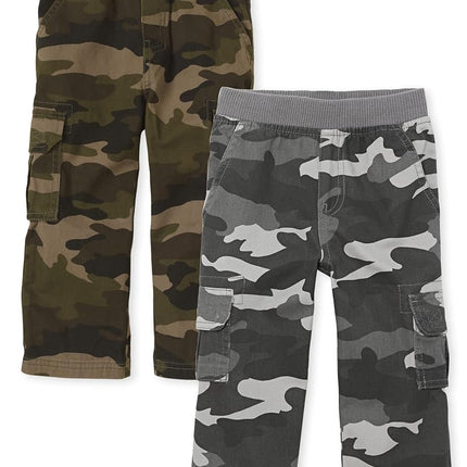 The Children's Place Pantalon cargo à enfiler pour bébé et tout-petits, Garçons, Multicolore, 4T