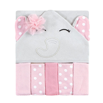 Hudson Baby Unisex Baby Hooded Towel and Five Wash