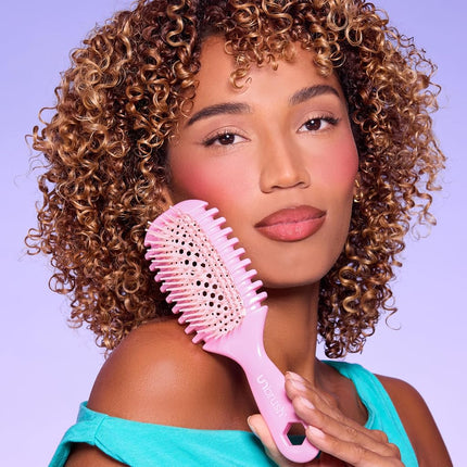 FHI Heat UNbrush Curl Defining Brush — Wavy, Coily, and Curly Hair Brush with DuoFlex Bristles & StyleCurl Handle — for Gentle Detangling & Faster Styling on Wet Hair - Cool Breeze