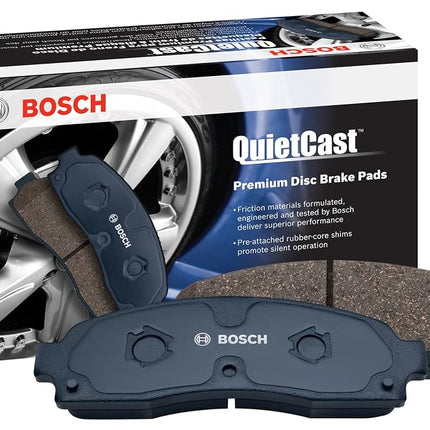Bosch BC1340 QuietCast Premium Ceramic Disc Brake Pad Set For Mercedes-Benz: 2008-2009 C230, 2010-2015 C250, 2008-12 C300, 2012-2015 SLK250; Front