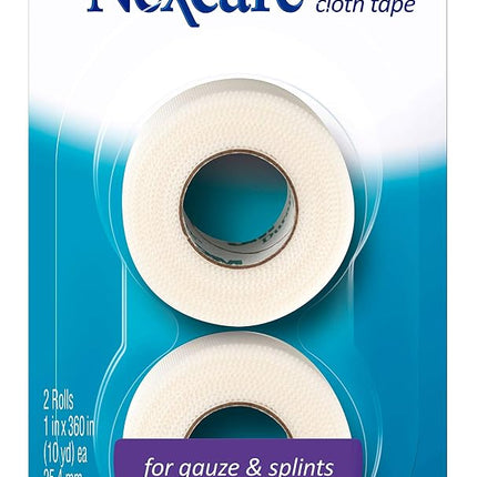 Nexcare Durable Cloth First Aid Tape, from The #1 Leader in U.S. Hospital Tapes, Great for securing splints and Bulky dressings, 6PK 1 in x 360 in