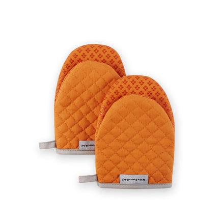 KitchenAid Asteroid Mini Oven Mitt, 5.5"x8", Honey