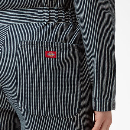 Enterizos de manga larga Hickory Stripe para mujer, RINSED HICKORY STRIPE, Grande, Rinsed Hickory Stripe, Grande