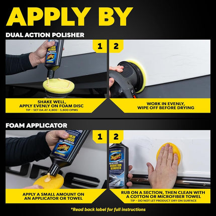 Meguiar's Oxidation Remover Heavy Duty Cleaner - Removes Moderate Oxidation, Scratches and Stains - Boat Oxidation Remover and Polish - Marine Detailing Accessories for High Gloss Protection - 473ml
