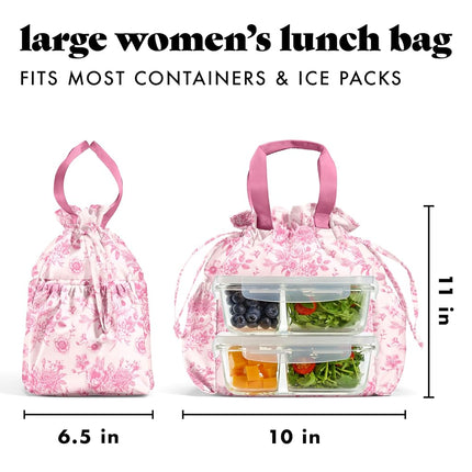 Fit & Fresh Cromwell Cinch Lunch Bag for Women | Insulated Lunch Box with Containers