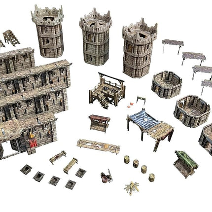 Battle Systems – Modular Fantasy Scenery – Perfect for Roleplaying and Wargames - Multi Level Tabletop Terrain for 28mm Miniatures – Colour Printed Model Diorama – (Citadel)