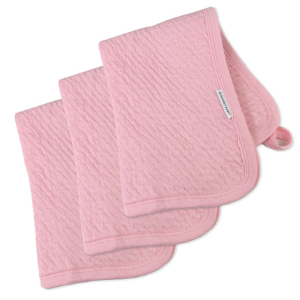 HonestBaby Matelasse Burp Cloth, Pink, One Size
