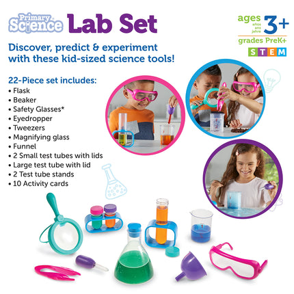 Learning Resources Primary Science Lab Set Pink,22 Pieces, Ages 3+, Science Kits for Kids, Experiments for Kids, stem Toys for Kids, Sensory Tube, STEM Toys