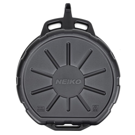 NEIKO 20760A Large Oil Drain Pan, 4 Gallon (16L) Capacity, Black Plastic Anti Splash Oil Pan, Motor Oil Drip Catcher Pan, Non Spill Pour Spout, Oil Catch Pan for Changing Oil, Oil Drain Container