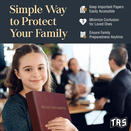 Estate Planning Portfolio- 1.5" Faux Leather Binder with Inserts (Burgundy)