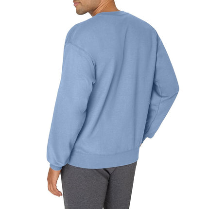 Hanes mensOF260Ultimate Cotton Sweatshirt Long Sleeve Sweatshirt - Blue - S