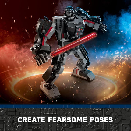 LEGO Star Wars Darth Vader Mech 75368 Building Toy Set; Features an Opening Cockpit and a Large Buildable Lightsaber