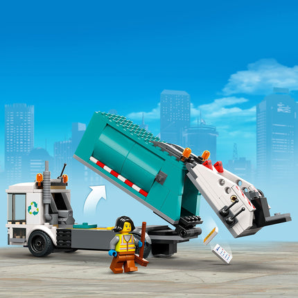 LEGO City Recycling Truck, Toy Vehicle Set with 3 Sorting Bins, Gift Idea for Kids 5 Plus Years Old, Educational Sustainable Living Series, 60386
