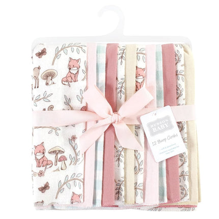 Paquete de paños de tela de franela de algodón Hudson Baby para bebé unisex, diseño de amigos del bosque para niña, talla única