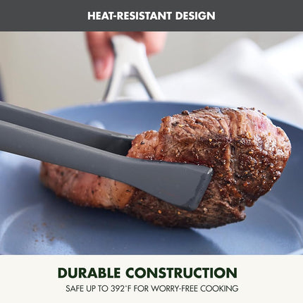 GreenPan Platinum Silicone Tong, Charcoal Gray