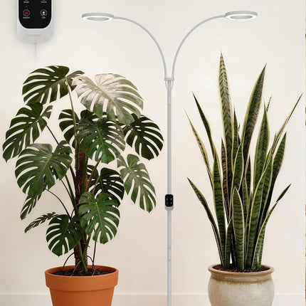 GLOWRIUM Grow Light with Stand,2-Head LED Plant Li