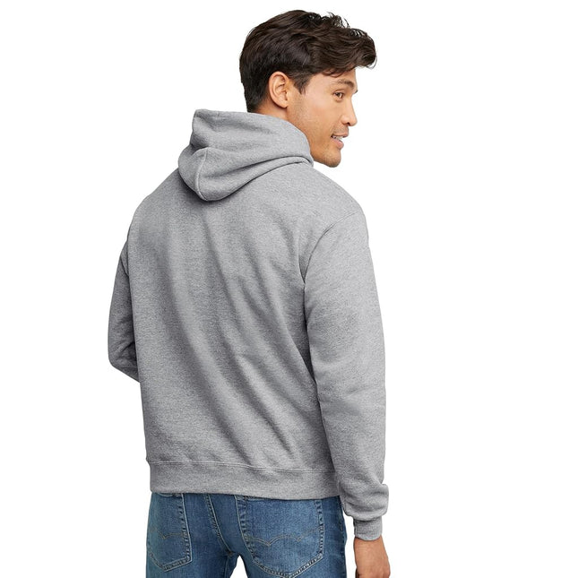 Hanes Men's Sweatshirt, EcoSmart Fleece Hoodie, Cotton-Blend Fleece Hooded Sweatshirt, Plush Fleece Pullover Hoodie, Light Steel, XX-Large