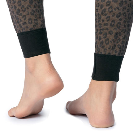 Fruit of The Loom Womens Micro Waffle Premium Thermal Set, Cheetah Print, 3X