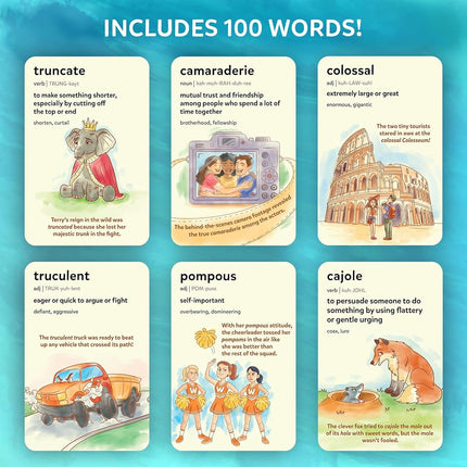 Skillmatics Educational Vocabulary Flash Cards for Kids – Wordables Level 2