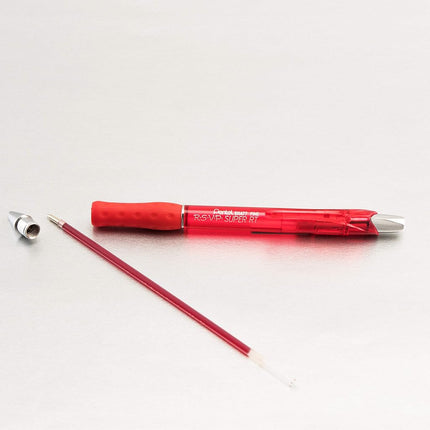 Bolígrafo Pentel RSVP Super RT, línea fina (0,7 mm), tinta roja - BX477-B