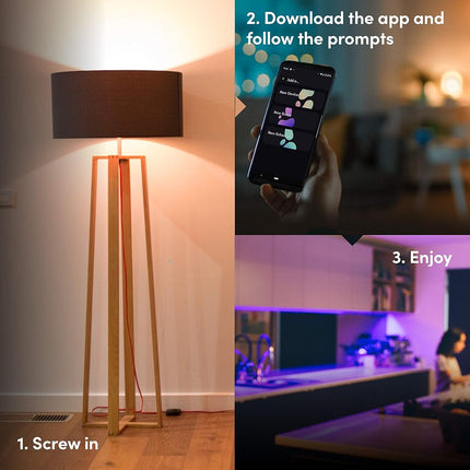 LIFX Color, A19 1100 lumens, Ampoule LED intelligente Wi-Fi, Milliards de couleurs et de blancs, Aucun pont requis, Compatible avec Alexa, Hey Google, HomeKit et Siri