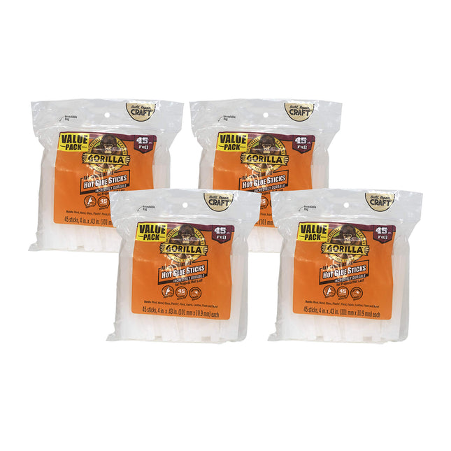 Gorilla 105983 4 Inch Full Size Hot Glue Sticks, 4