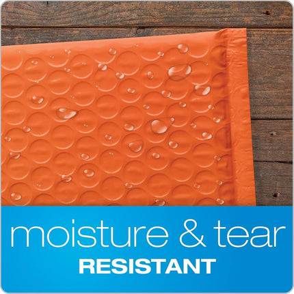 Enveloppes à bulles Quality Park, enveloppes d'expédition 8,25 x 11, enveloppes matelassées orange résistantes à l'eau, bande adhésive Redi-Strip, 25/boîte (QUA85868)