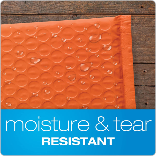 Enveloppes à bulles Quality Park, enveloppes d'expédition 8,25 x 11, enveloppes matelassées orange résistantes à l'eau, bande adhésive Redi-Strip, 25/boîte (QUA85868)