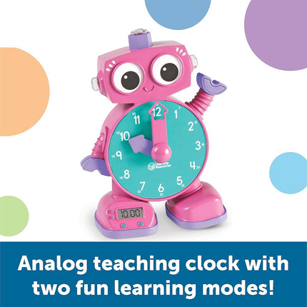 Learning Resources LER2385P Tock The Learning Clock Toy, Pink
