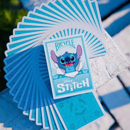 Bicycle Disney Stitch Playing Cards - 1 Deck, Air Cushion Finish, Professional, Superb Handling & Durability, Great Gift For Card Collectors, Blue, Medium