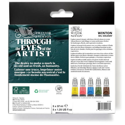Winsor & Newton Winton Oil Color Paint Set, Botanicals, 5 x 37ml Tubes