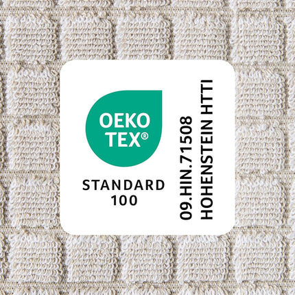 TOWN & COUNTRY EVERYDAY 4-Piece Textured Windowpane Hand Towel Set, 20x30-Inch, 100% Cotton, Plush & Absorbent 550GSM, Beige