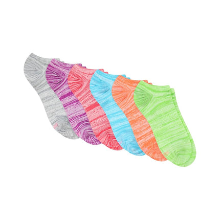Hanes Women's Lightweight Breathable Super No Show Socks 6 Pair Pack Casual, Assorted Color, 7-11 UK