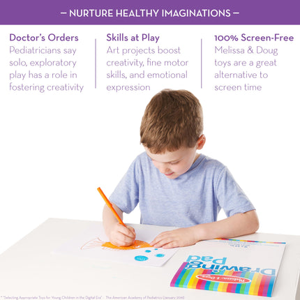 Bloc de dibujo Melissa & Doug (22,86 x 30,48 cm) con 50 hojas de papel blanco bond