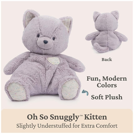 Baby GUND Oh So Snuggly Kitten Large Plush Stuffed Animal for Babies and Infants, Lavender, 12.5”