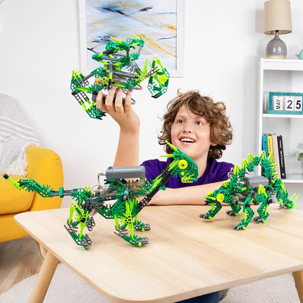 K'NEX Basic Fun Dynamic Dinos Building Set – STEM Construction Kit with 253 Pieces & Zipper Bag – Buildable Dinosaur Toys for Kids Aged 7+