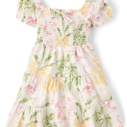 The Children's Place Girls' Short Sleeve Smocked S