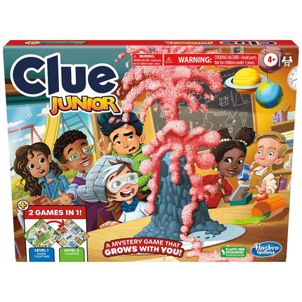Hasbro Gaming Clue Junior Game, 2-Sided Gameboard, 2 Games in 1, Clue Mystery Game for Younger Kids Ages 4 and Up, Kids Games for 2 to 6 Players