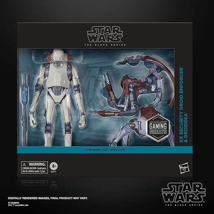 Star Wars The Black Series KX Security Droid Enforcer & Droideka Jedi: Survivor 15-cm Action Figures