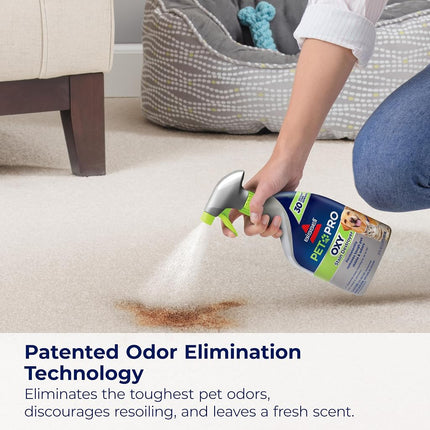 Bissell PET PRO OXY Stain Destroyer for Carpet and Upholstery, 22 oz, 2 Pack, 17739, 22 Fluid Ounces