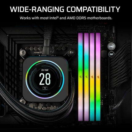 CORSAIR VENGEANCE RGB DDR5 Kit de mejora de luz (sin memoria física) - Negro